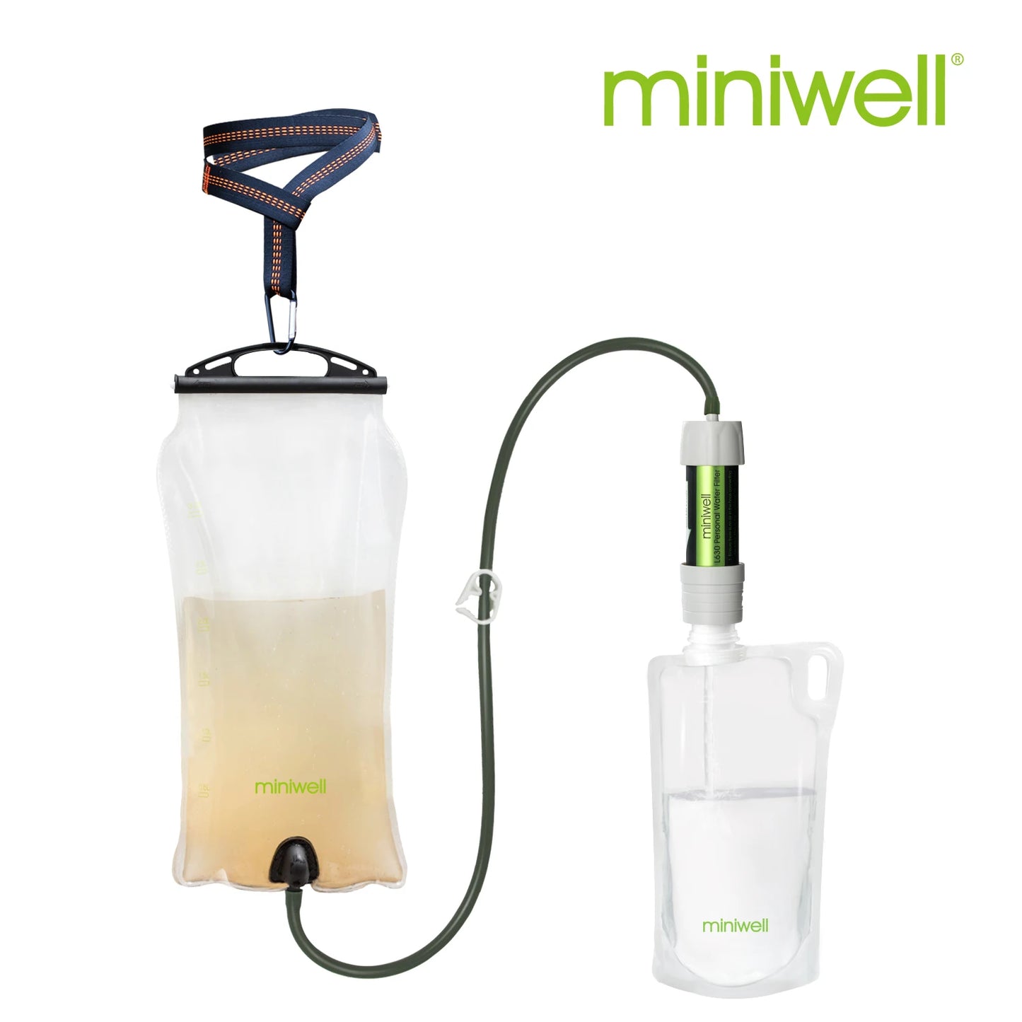miniwell water purifier water straw filter survival emergency kit