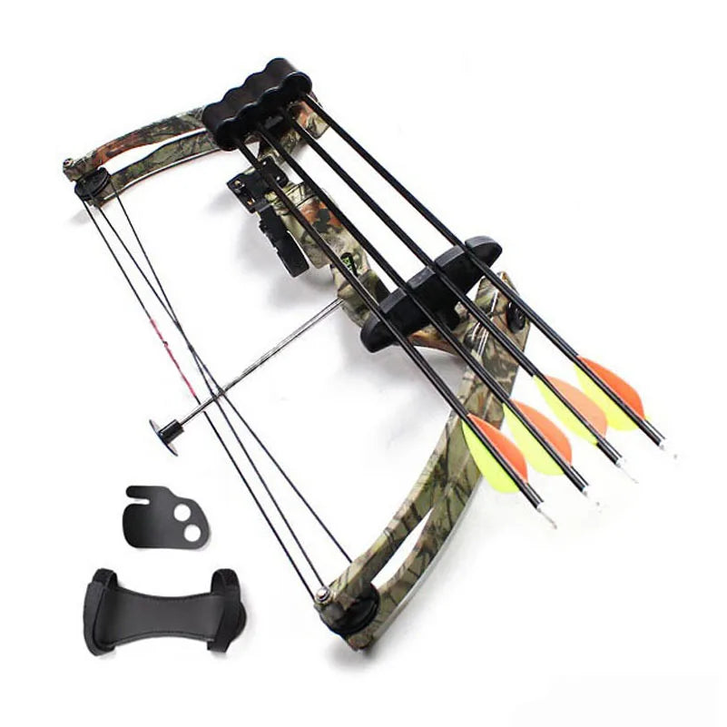 US M110 Children Compound Bow Set High-Strength Aluminum 20 Pound Right Hand for Practice