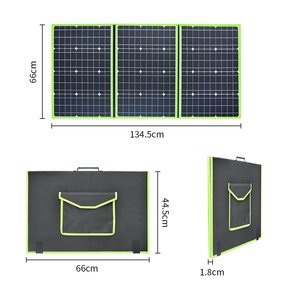 Dokio 200W(2Pcs x100W) Foldable Solar Panel +20A 12V Charge Controller folding solar panel Cell/System Charger Kit Complete