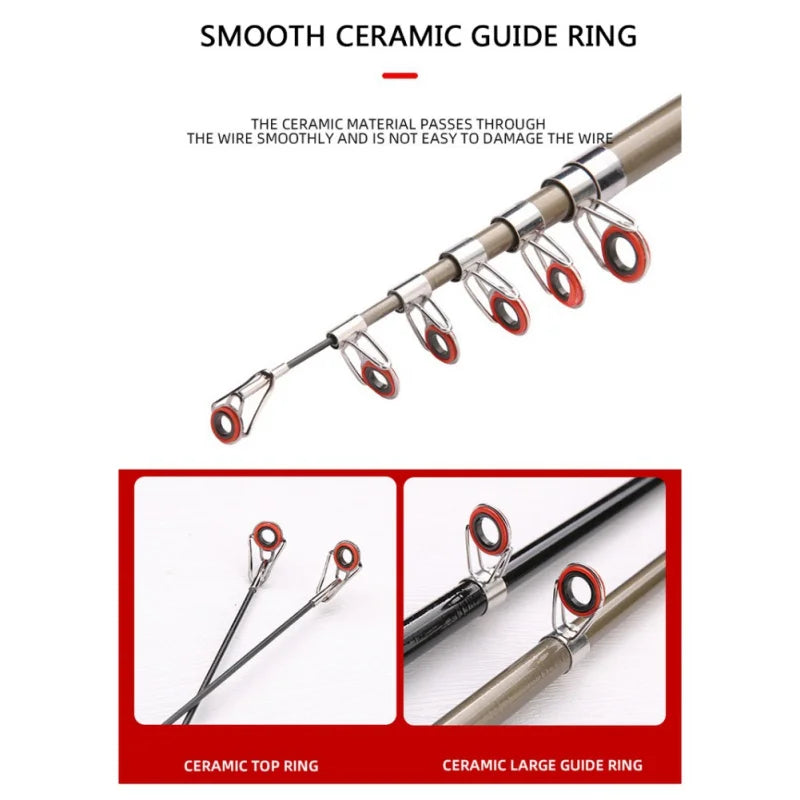 1PC Strong Telescopic Fishing Rod Portable Durable Good Elasticity Beautiful Design Fishing Rod