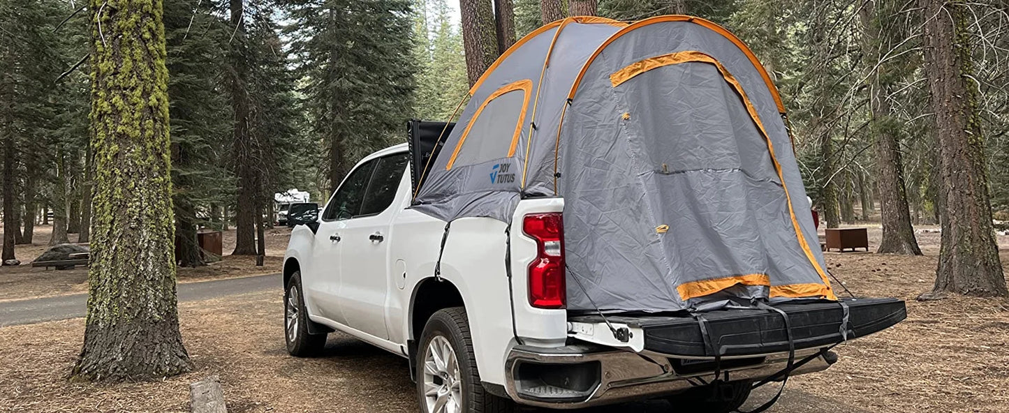 JoyTutus Pickup Truck Tent 2.0, Waterproof PU2000mm Double Layer for 2 Person, Portable Truck Bed Tent with Rainfly