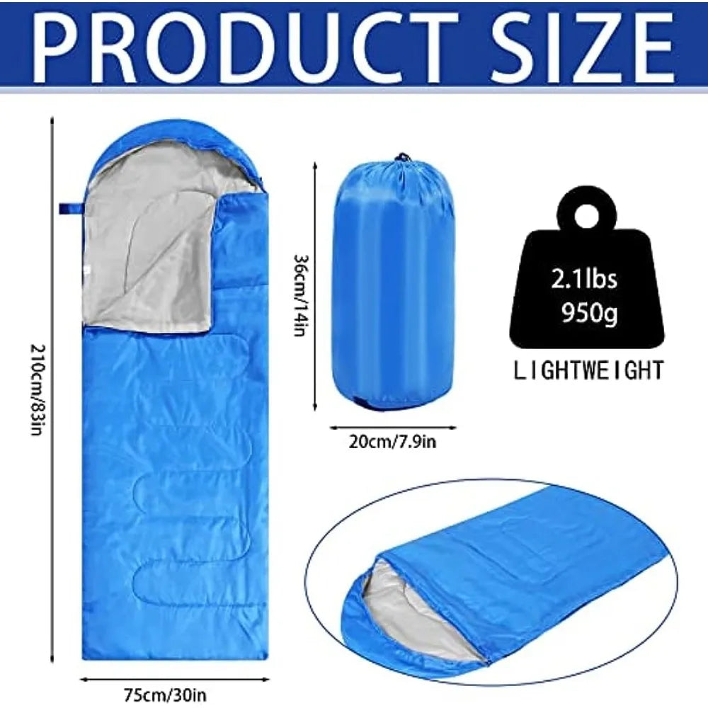 12 Pcs Backpacking Sleeping Bag Compact Camping Sleeping Bags Lightweight