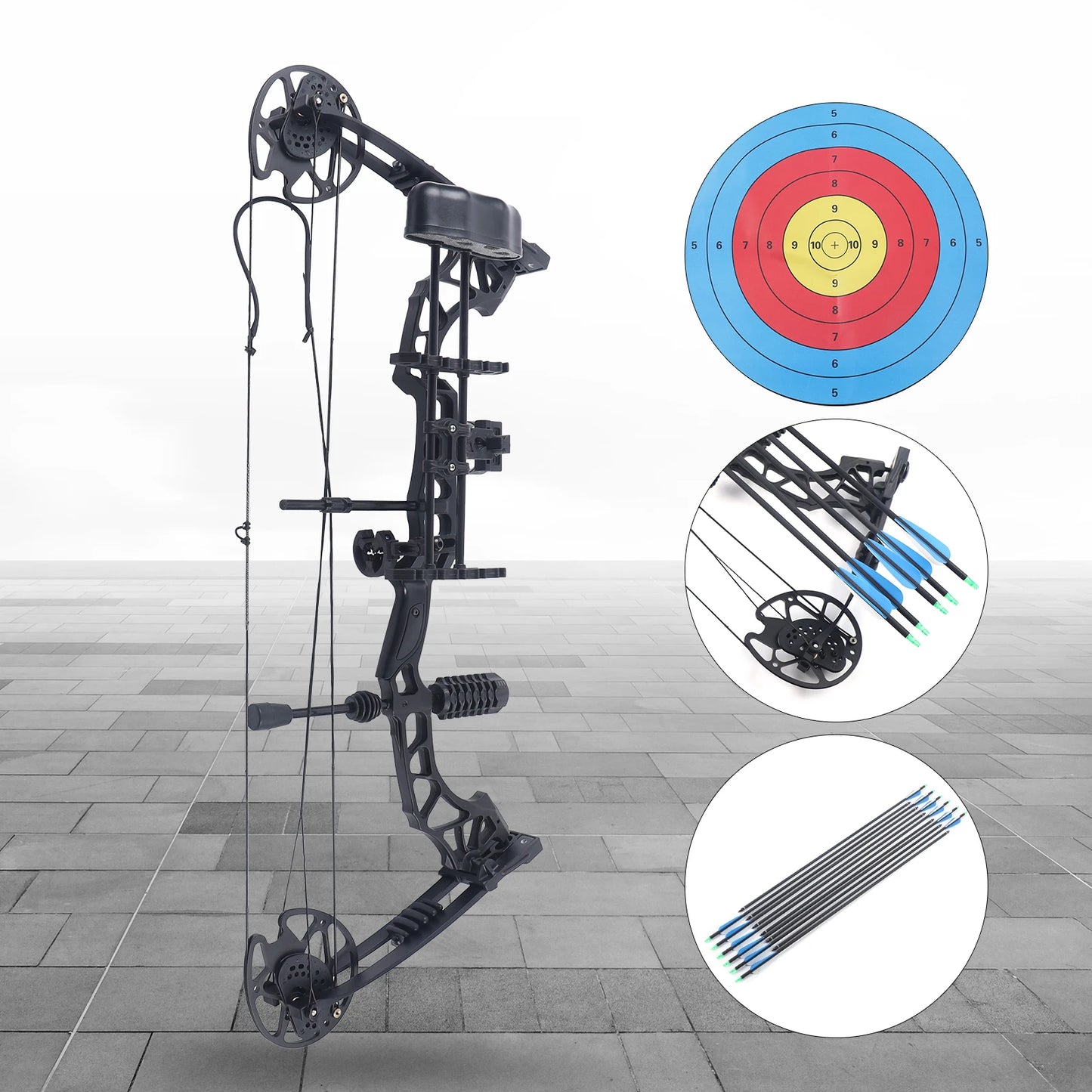 Compound Right Hand Bow Kit Target Hunting Practice Bow Arrows Archery 35-70 LBS and arrow kit