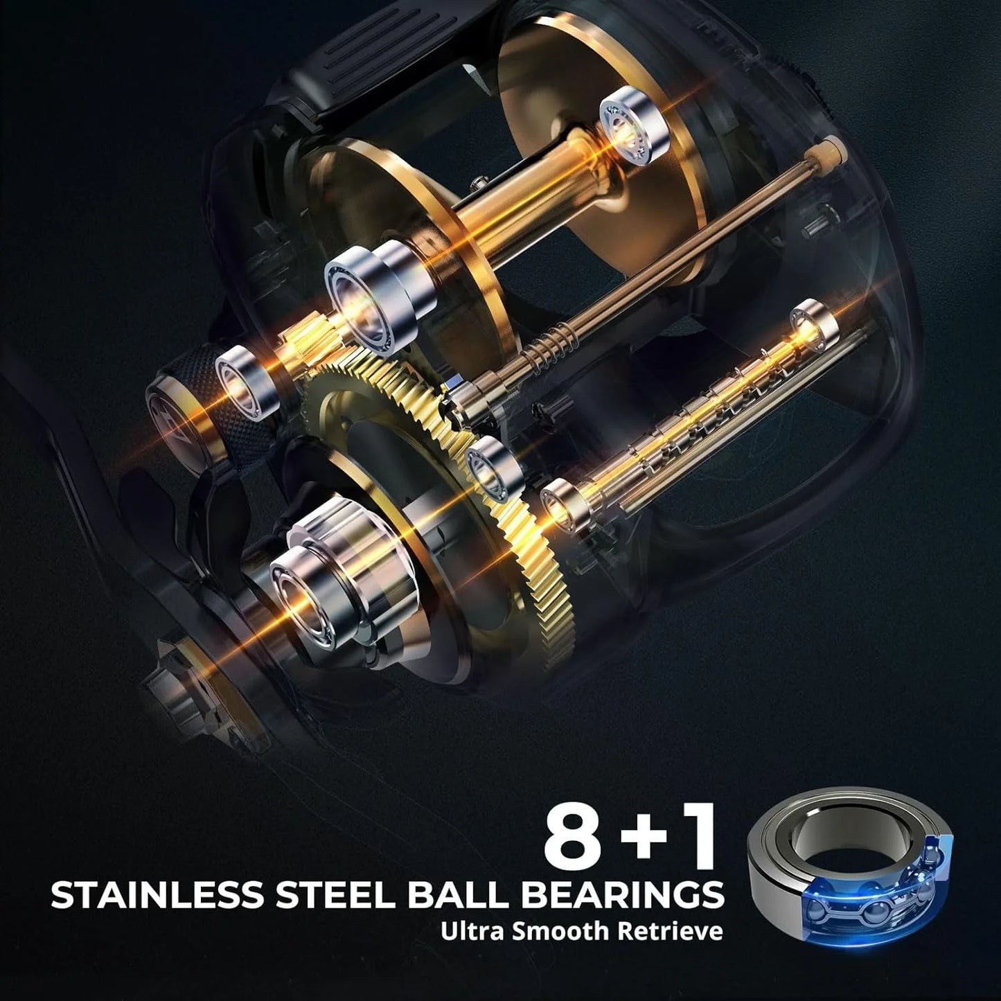 Alijoz 400 Baitcaster Fishing Reel 38Lbs Max Drag Aluminum Alloy Frame Reel Available in 6.6:1 Gear Ratio Right