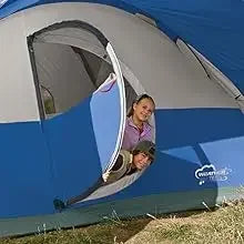 Cabin Camping Tent with Screened Porch, 6 Person Weatherproof Tent with Enclosed Screened Porch Option