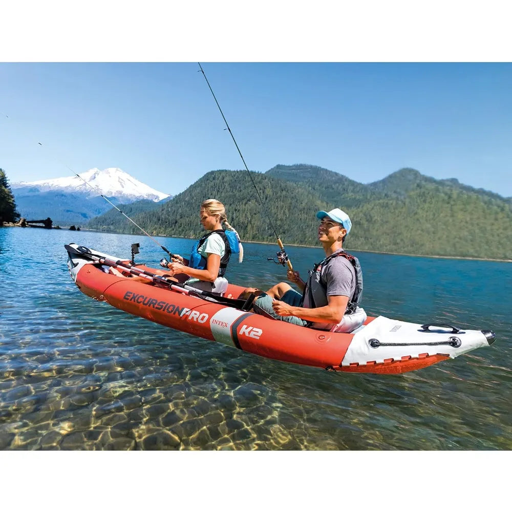 68303EP Excursion Pro K1 Inflatable Kayak Set: Includes Deluxe 86in Kayak Paddles and High-Output Pump