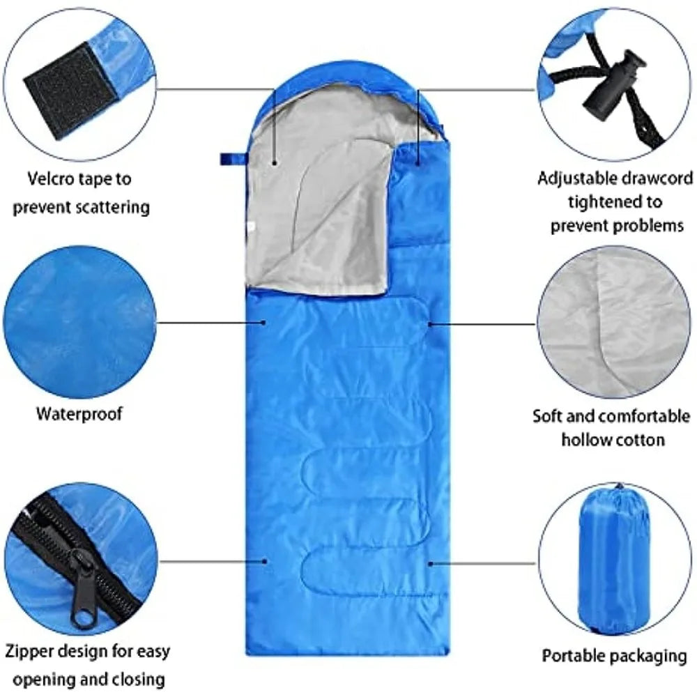 12 Pcs Backpacking Sleeping Bag Compact Camping Sleeping Bags Lightweight