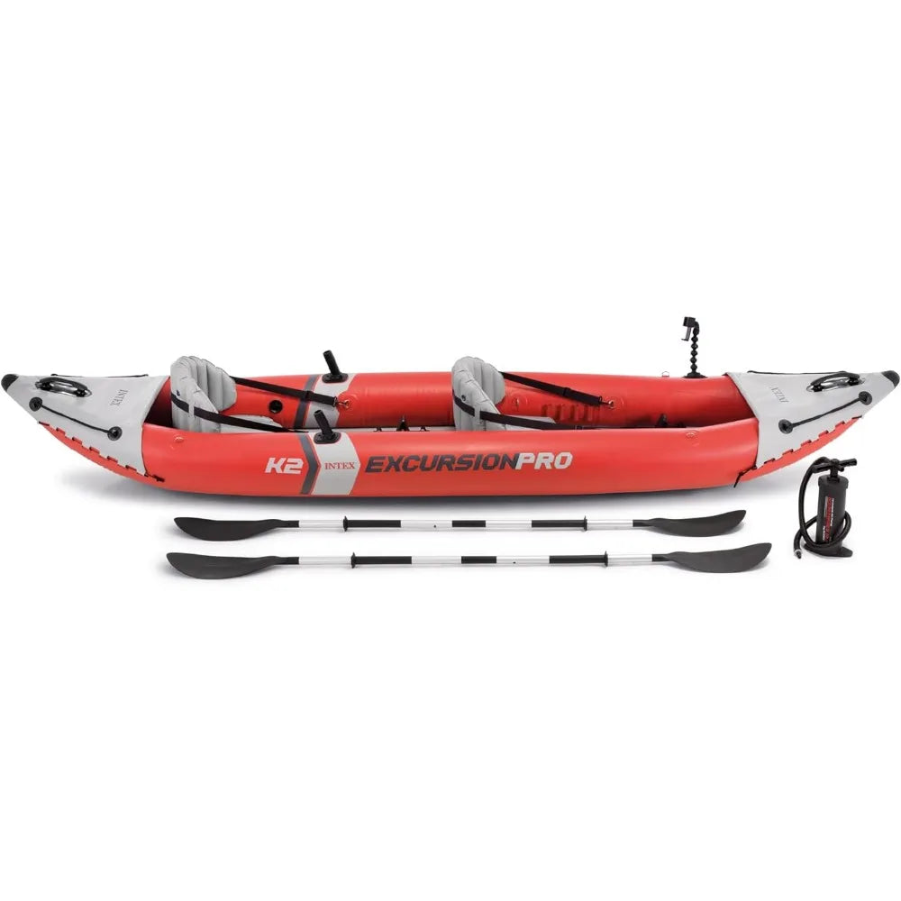 68303EP Excursion Pro K1 Inflatable Kayak Set: Includes Deluxe 86in Kayak Paddles and High-Output Pump