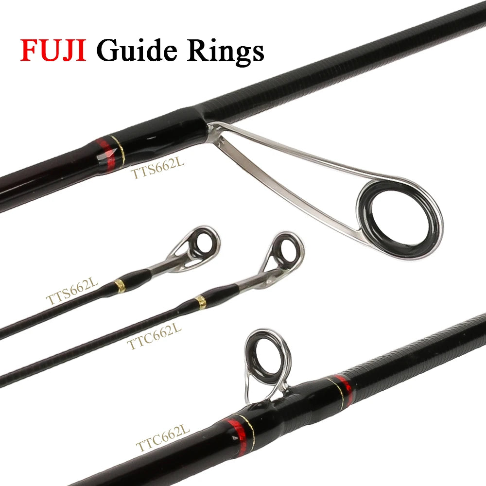 KUYING Teton L Light 1.98m 6'6'' Bait  casting  Spinning Lure Fishing Rod