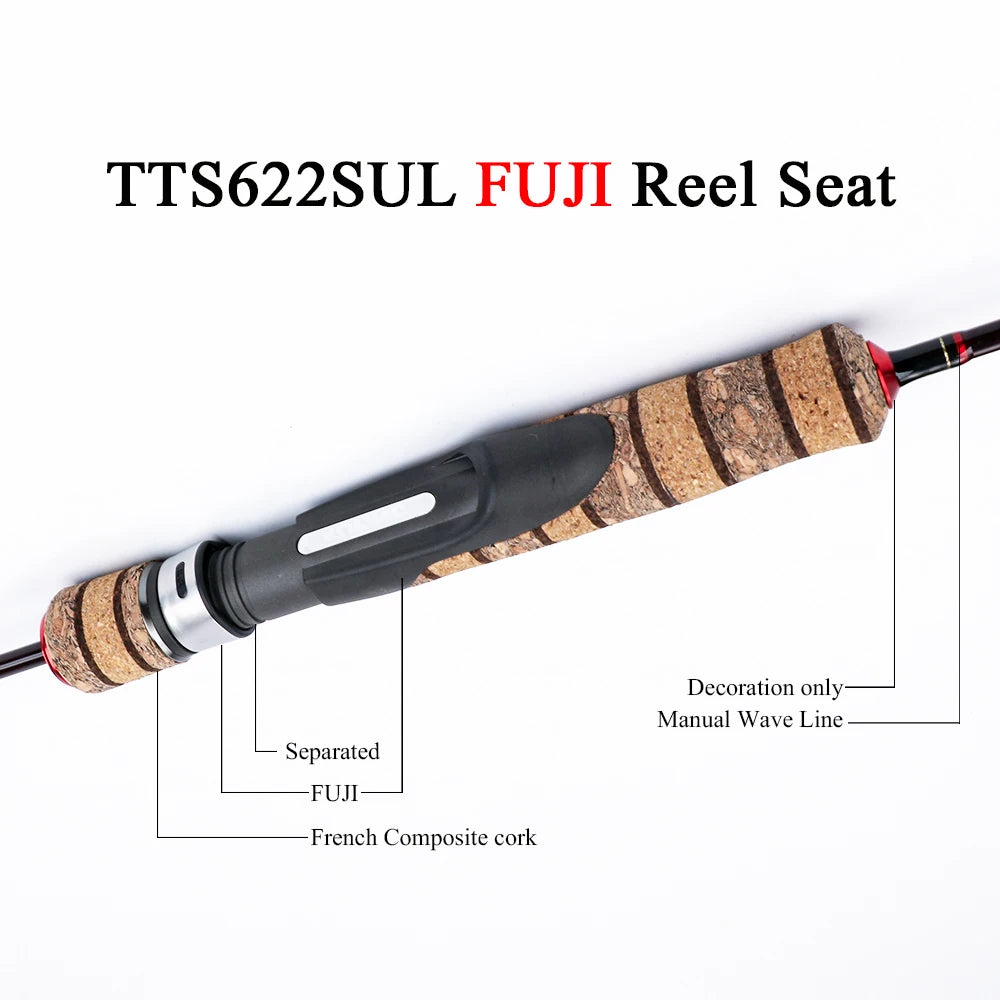 KUYING Teton SUL Super Ultralight 1.56m 5'2" Casting 1.86m 6'2" Spinning Soft Carbon Fishing Rod