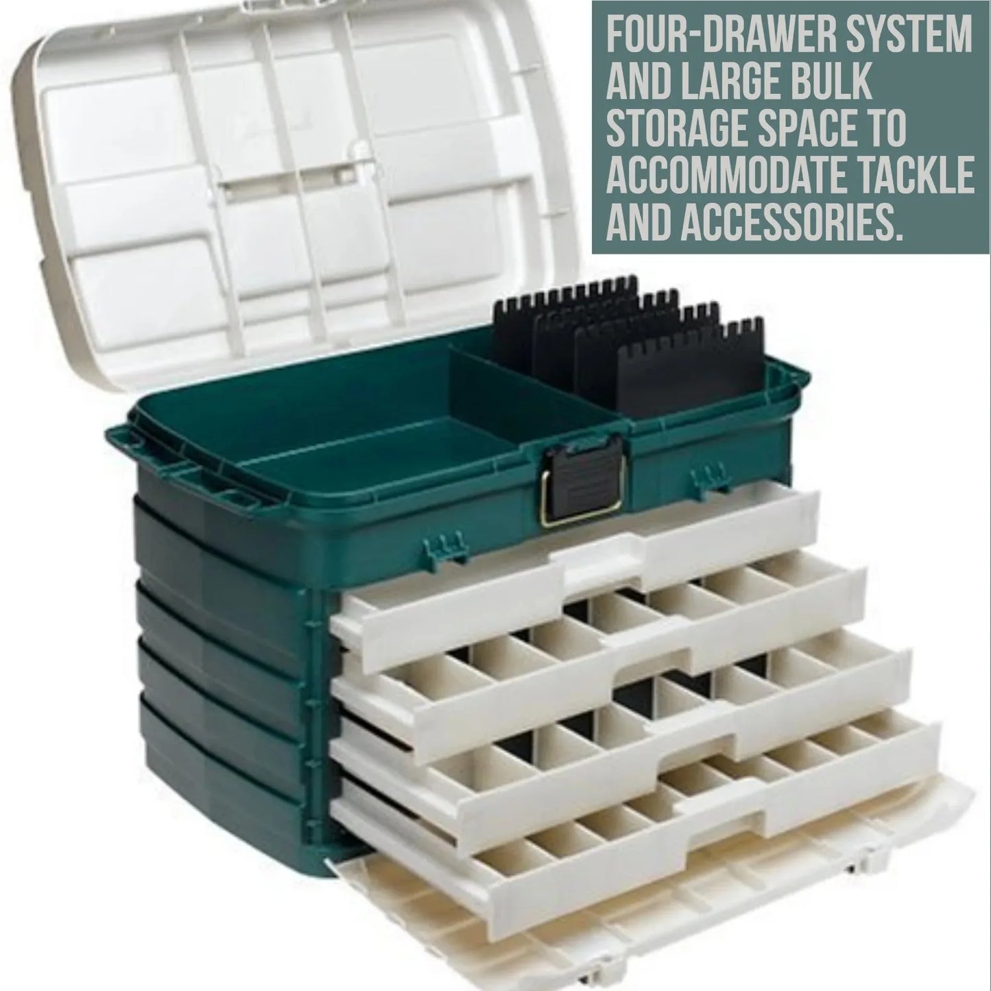 1364 4-By Rack System 3650 Size Tackle Box, Premium Tackle Storage