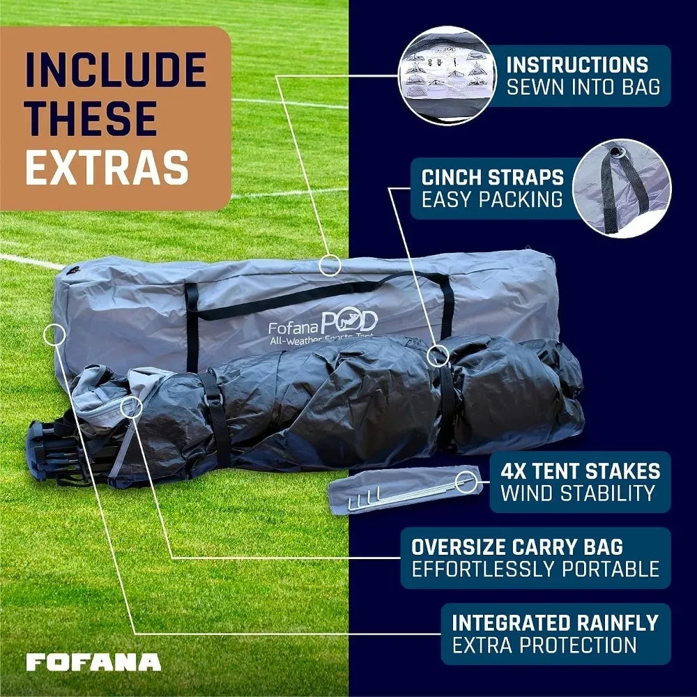 Pod All Weather Sports Tent - Largest Pop Up Weather Tent