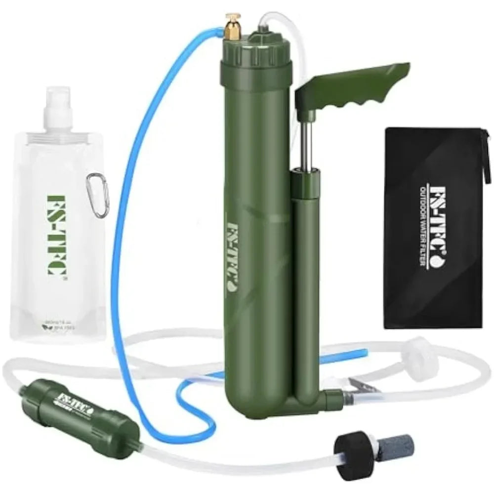 Portable Reverse Osmosis Water Filtration System,Water Purification Survival Gear for Hiking, Camping