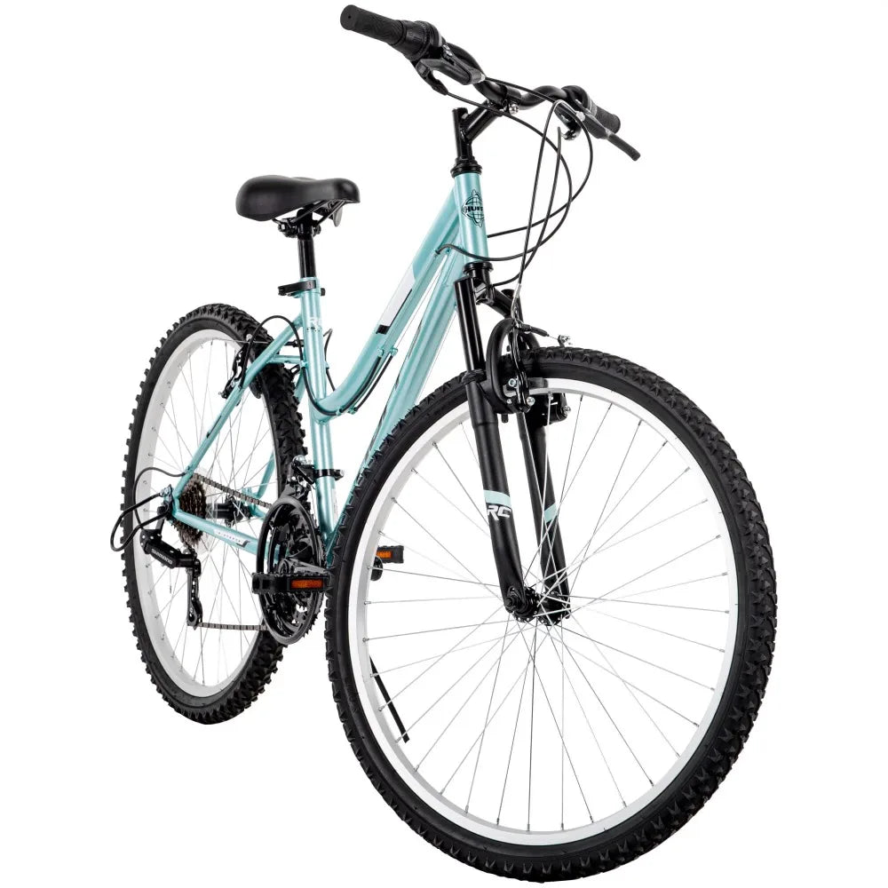 26” 2023 New Huffy Rock Creek Women's Bicycle 18-Speed Mountain Bike, Mint Man Blke