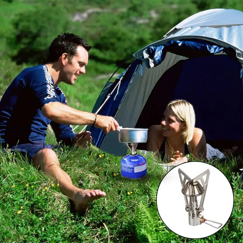 Windproof Foldable Stove Burner Portable Folding Mini Backpacking Stove