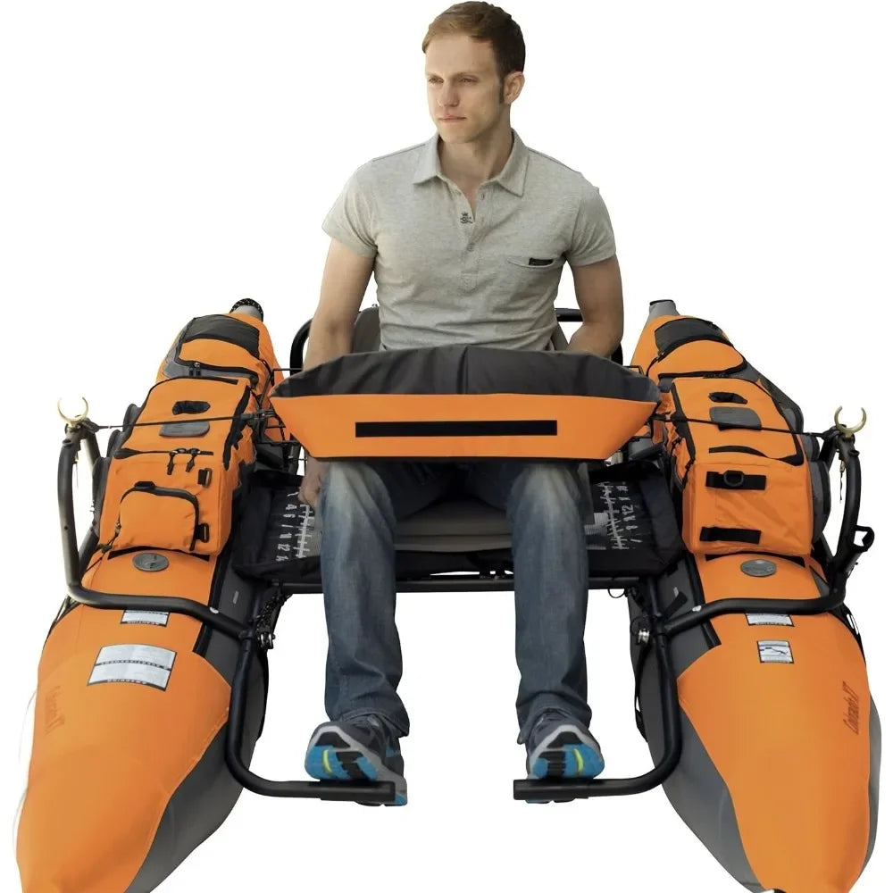 QuickPak K5 24 Gauge PVC Polyester 1 Person Inflatable Kayak w/Hand Pump, Paddle, Double Lock Valves and Easy To Carry