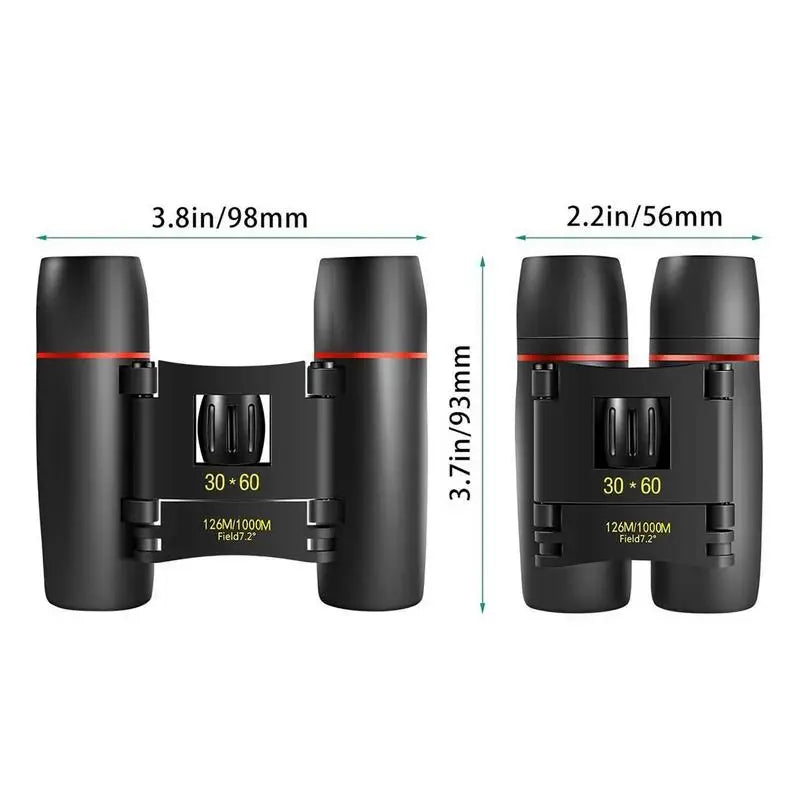 Mini Binoculars Portable And Waterproof Compact Binoculars Small Binoculars With Low Light Vision Lightweight Binoculars For