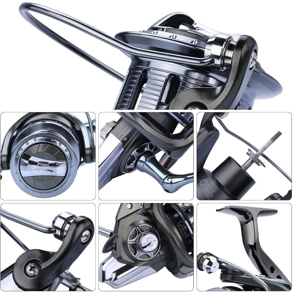 Spinning Reels 10000 Series Surf Fishing Reels, Powerful with CNC Aluminum Spool Fishing Reels