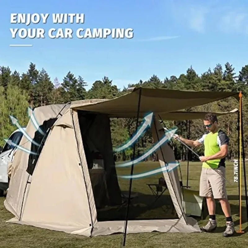 KAMPKEEPER SUV Car Tent, Tailgate Shade Awning Tent for Camping, Vehicle SUV Tent Car Camping Tents for Outdoors