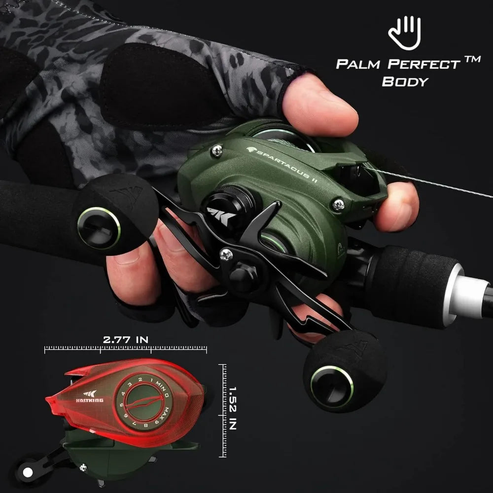 Fishing Reel, 6oz Ultralight Baitcaster Reel, Super Smooth with 17.6 LB Carbon Fiber Drag