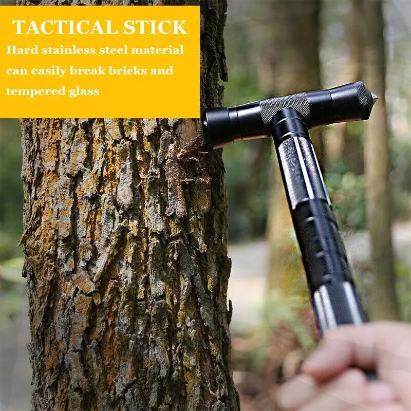 Tactical Trekking Poles Outdoor Garden Camping Multi Tool Kit Walking Cane Hiking Stick Survival Hunting Self Defense Tools