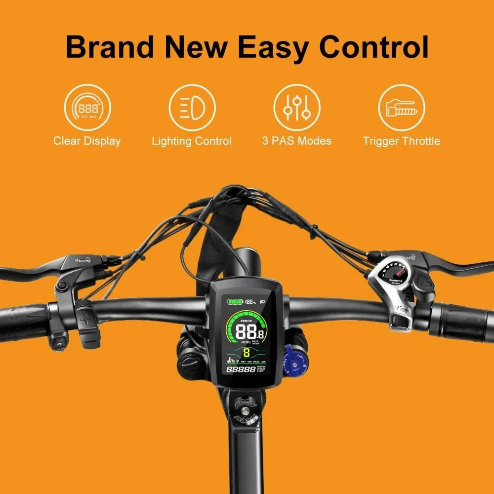 Electric Bike for Adults,360Wh Removable Battery,40ML 20MPH Mountain Bike,350W Brushless Motor