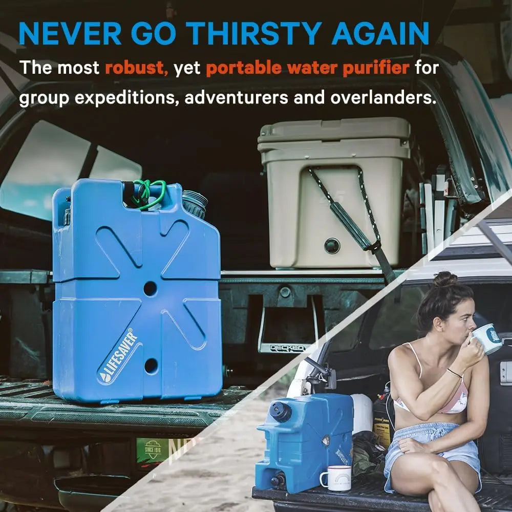 Jerrycan Water Purifier - Military Spec, Heavy Duty Water Purifier for Overlanding, Camping, Hiking, Emergency Prepare