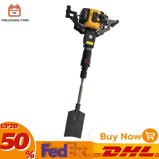 2-Stroke 1250W Tree Digger Portable Excavator Garden Tree Digger Hand-held Digger Hole Digger Garden Farm Home Digging Machine