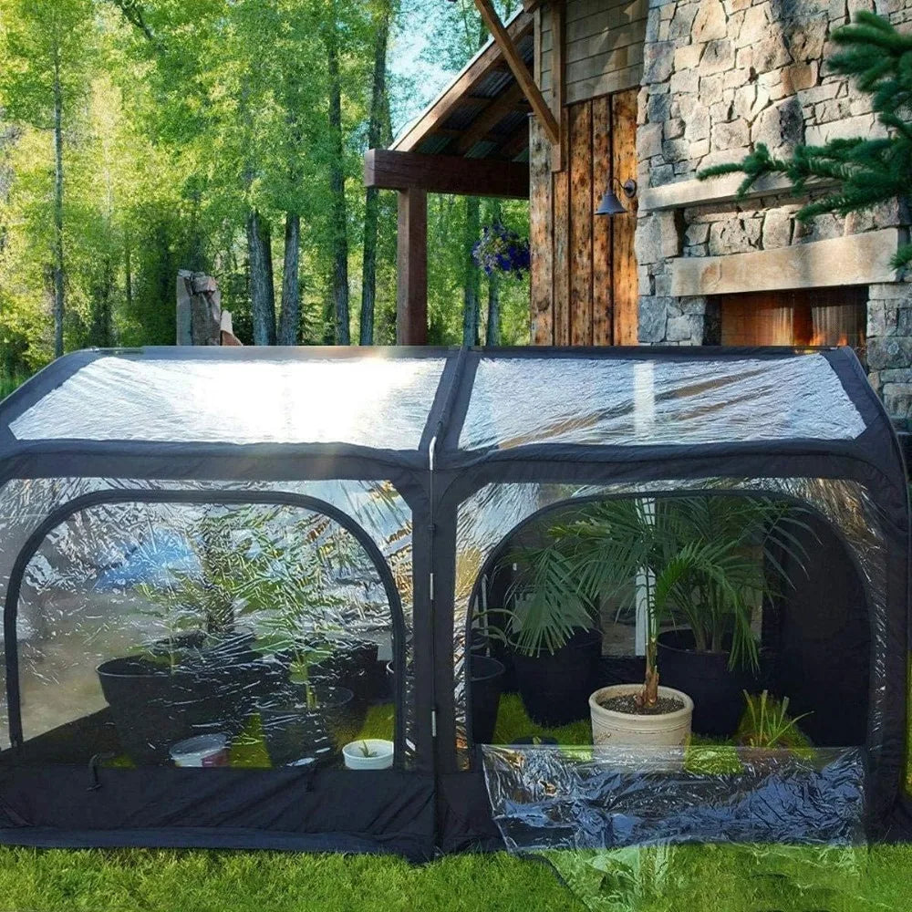 8x4 Pop-up Greenhouse, Mini Portable Instant Easy-Setup Small Winter Green House Canopy for Outdoor Indoor