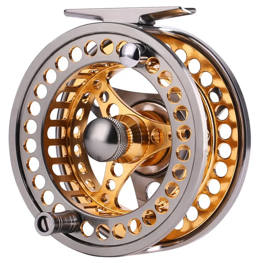 Sougayilang Full Metal Fly Fishing Reel 5/6 7/8 WT Large Arbor with CNC Aluminum Alloy Spool Fly Fishing Reels for Trout Fishing