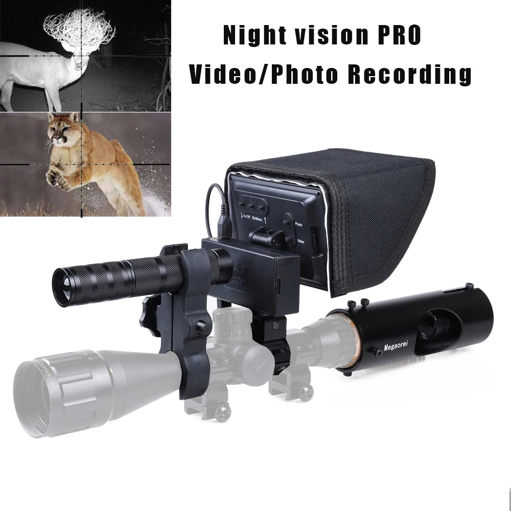 Megaorei 2 Hunting Riflescope Night Vision Scope IR  Infrared Laser LED 400 meters Night Vision Camera