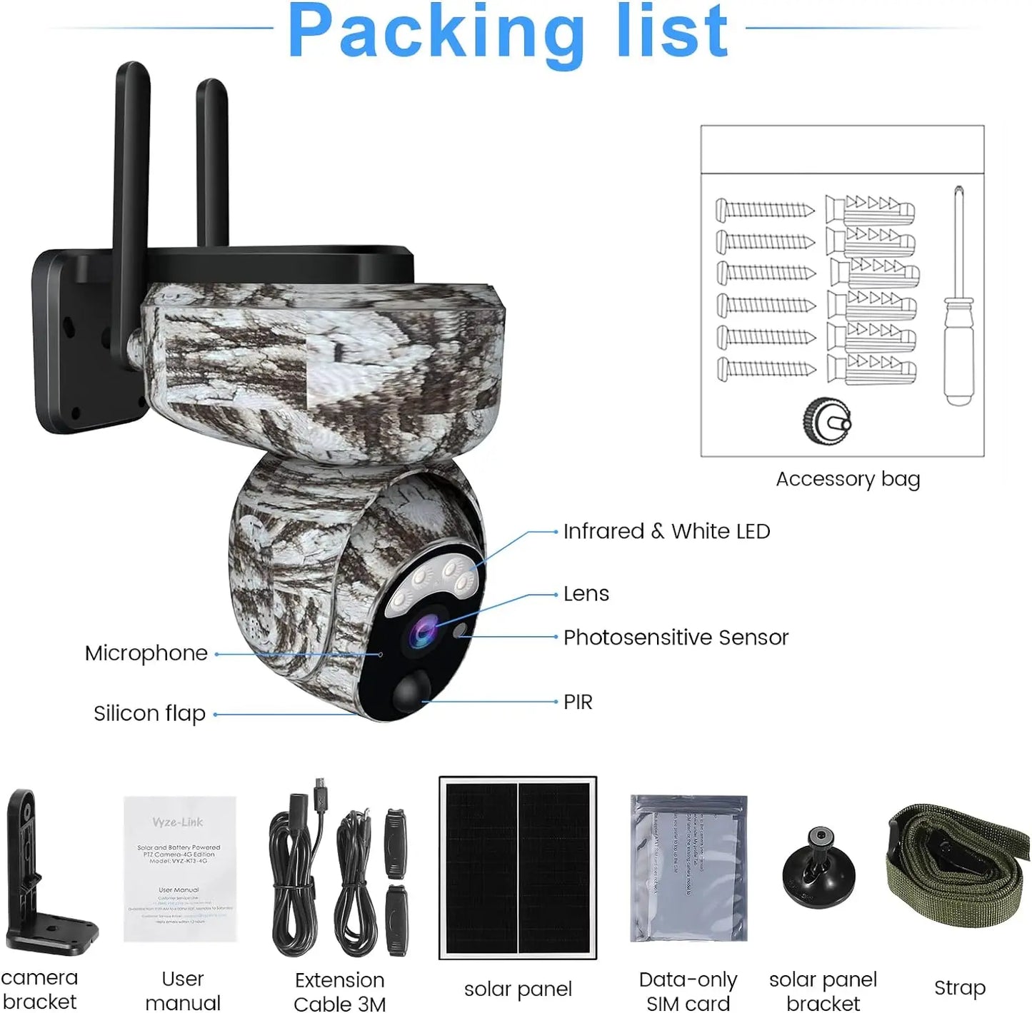 Cellular Trail Camera with Night Vision Motion Activated Waterproof, 4G Solar Game Cameras, Wildlife Deer Camera