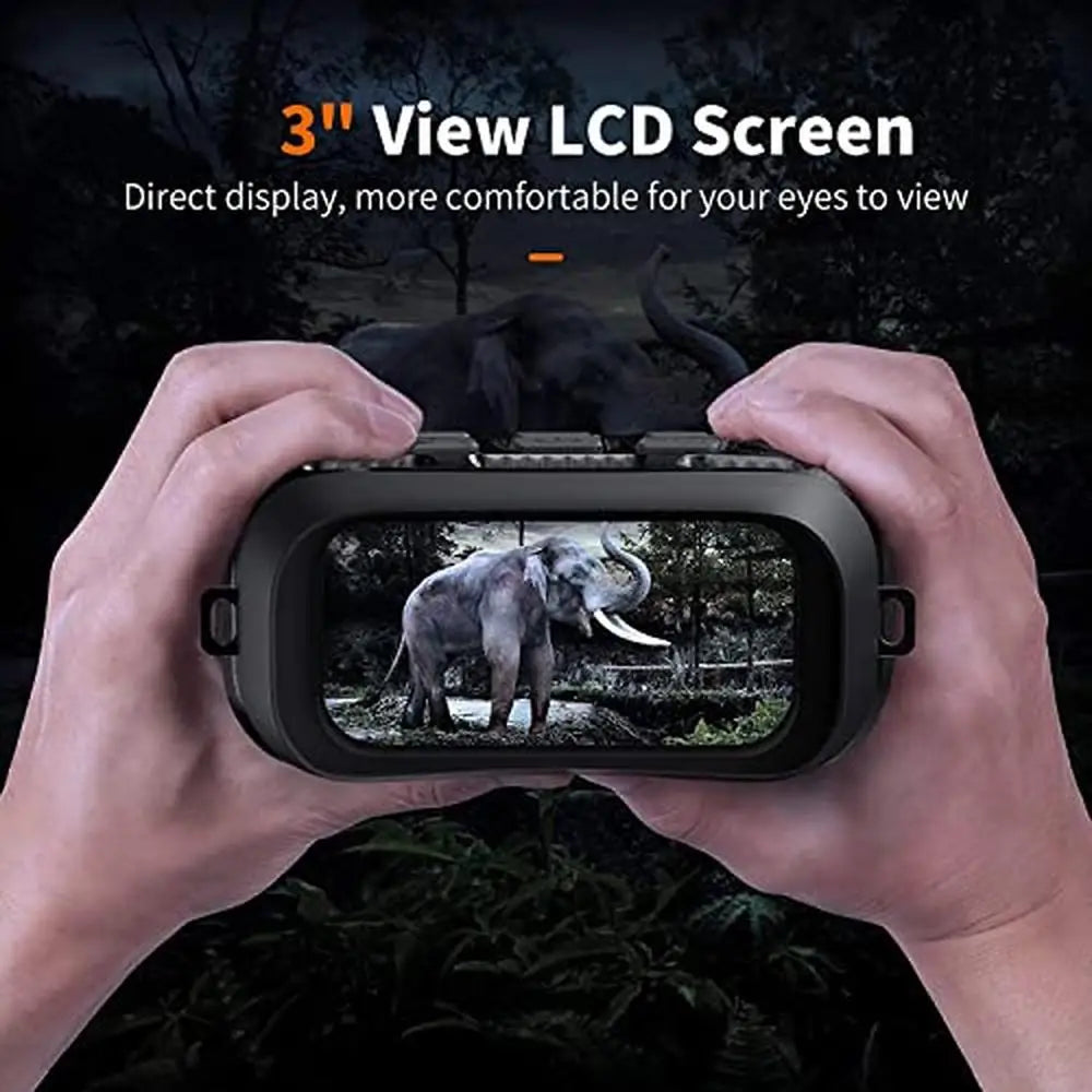 Night Vision Binoculars Infrared HD 1080P Photo Video 32GB 3" TFT Screen 4X Zoom Fully Coated Lens Free Memory Card & Case