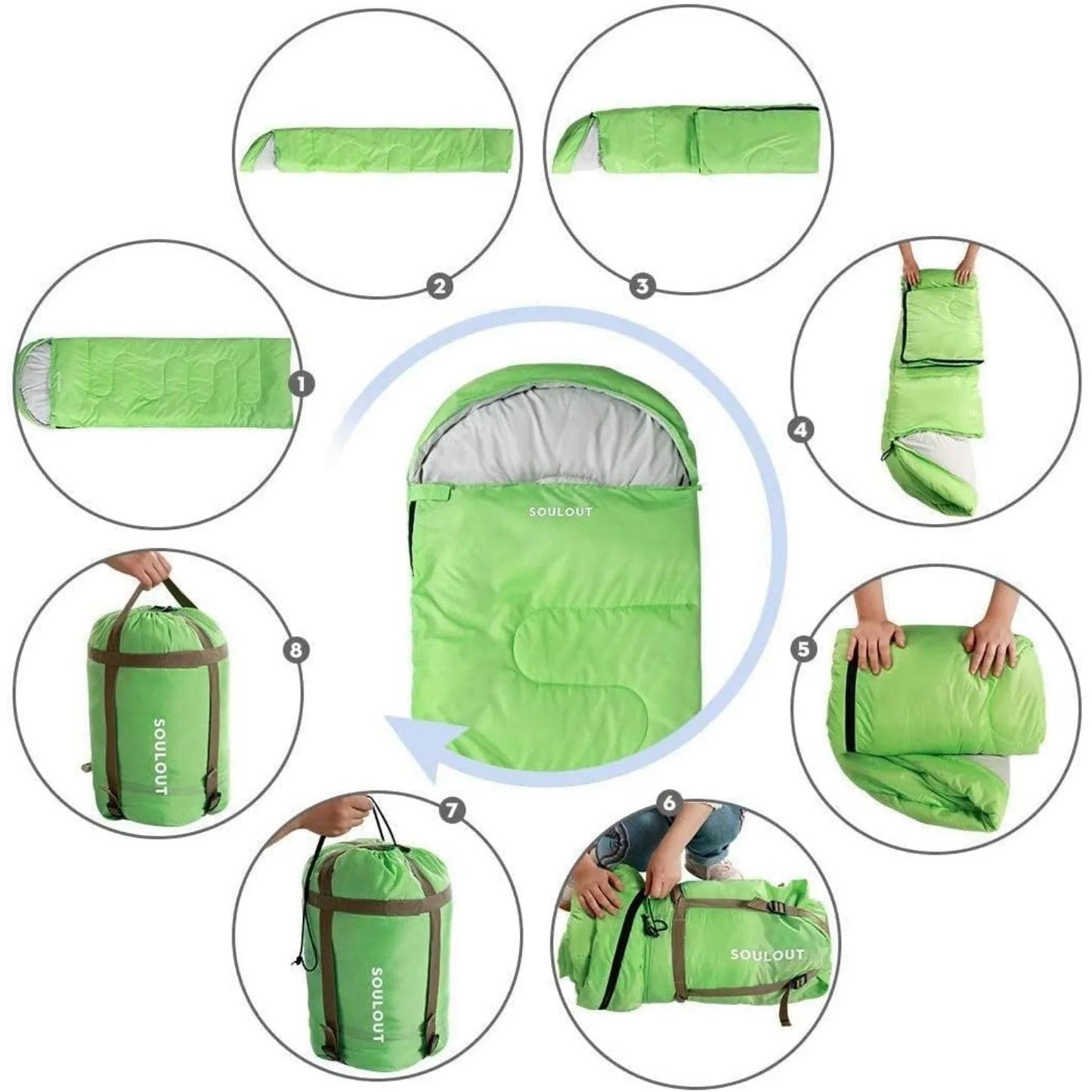 Sleeping Bag,3-4 Seasons Warm Cold Weather Lightweight, Portable Waterproof Sleeping Bag