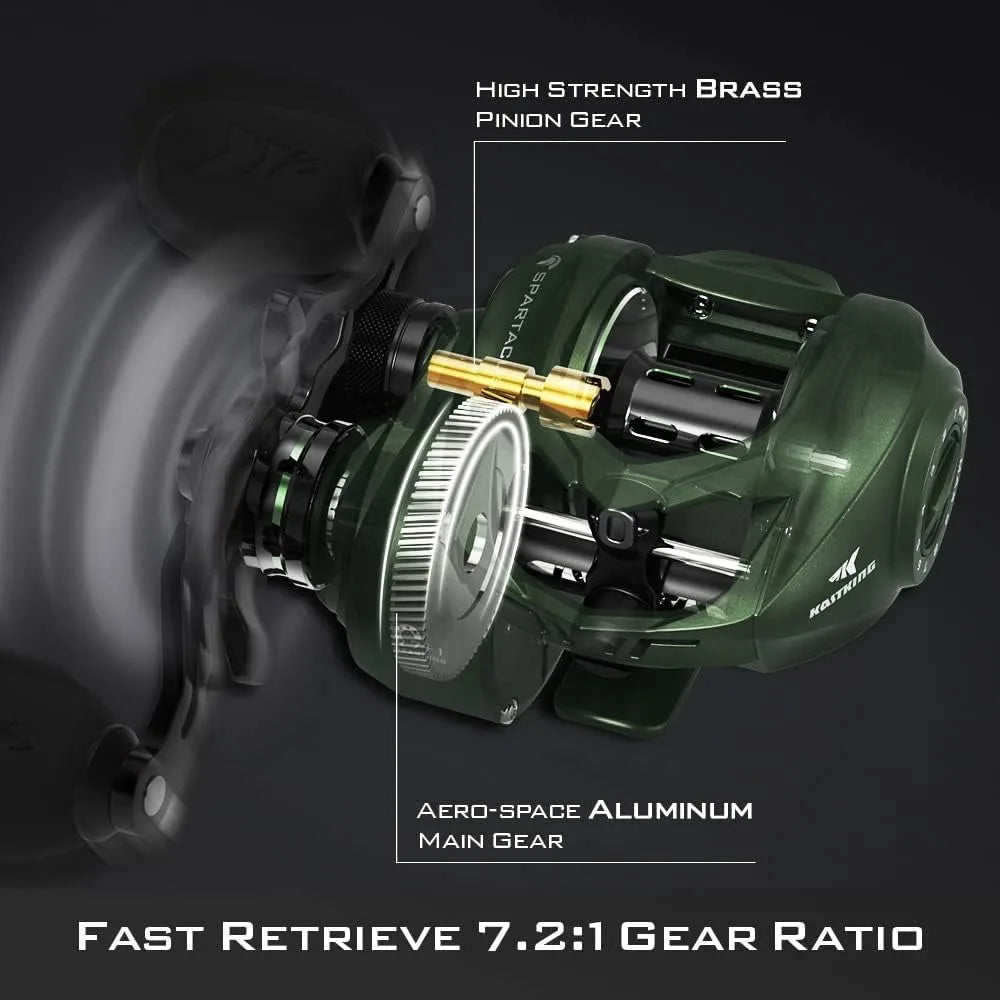 Fishing Reel, 6oz Ultralight Baitcaster Reel, Super Smooth with 17.6 LB Carbon Fiber Drag