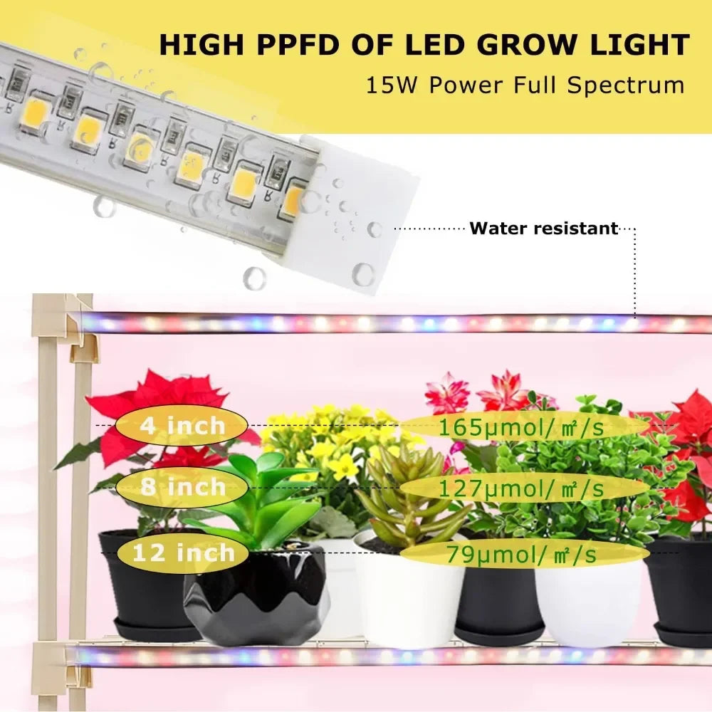 Mini Greenhouse 27.2" ×19.9" ×61.8" Portable Greenhouse  Dimmable Plant Light for Indoor Plant with Timer