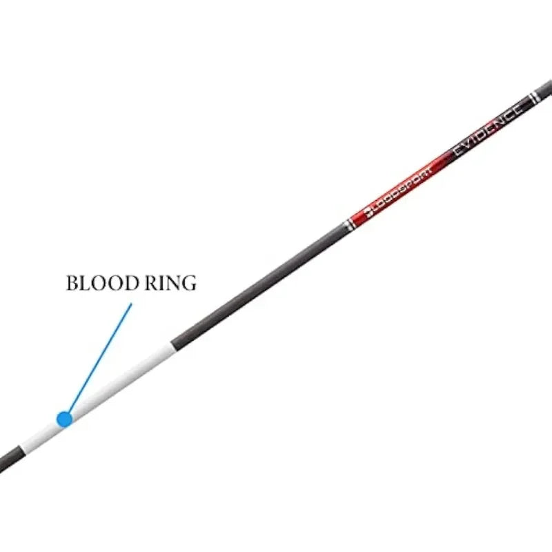 Evidence Precise Durable Carbon Fletched Hunting Arrow for Compound Bow - 31" Length.