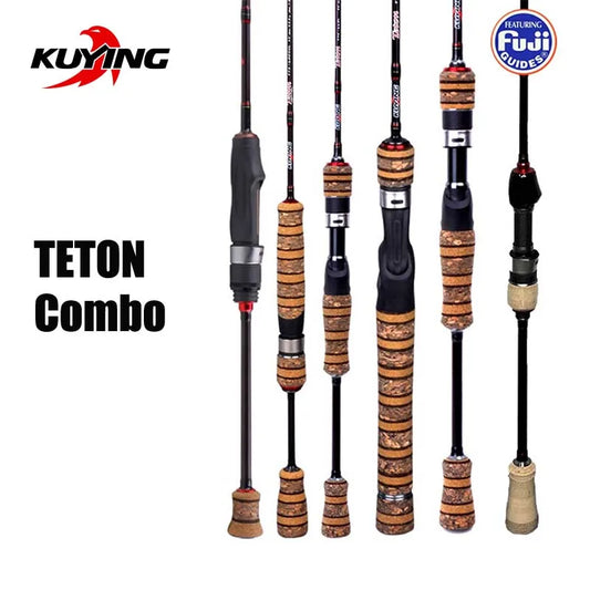 KUYING TETON Super Ultra Soft Light Bait casting Casting Spinning Lure Fishing Rod Pole Combo