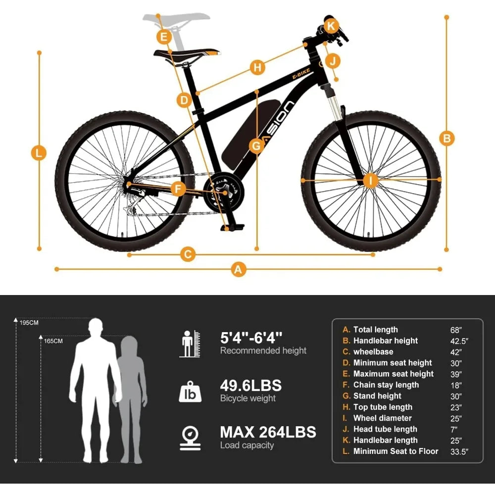 Electric Bike for Adults,360Wh Removable Battery,40ML 20MPH Mountain Bike,350W Brushless Motor