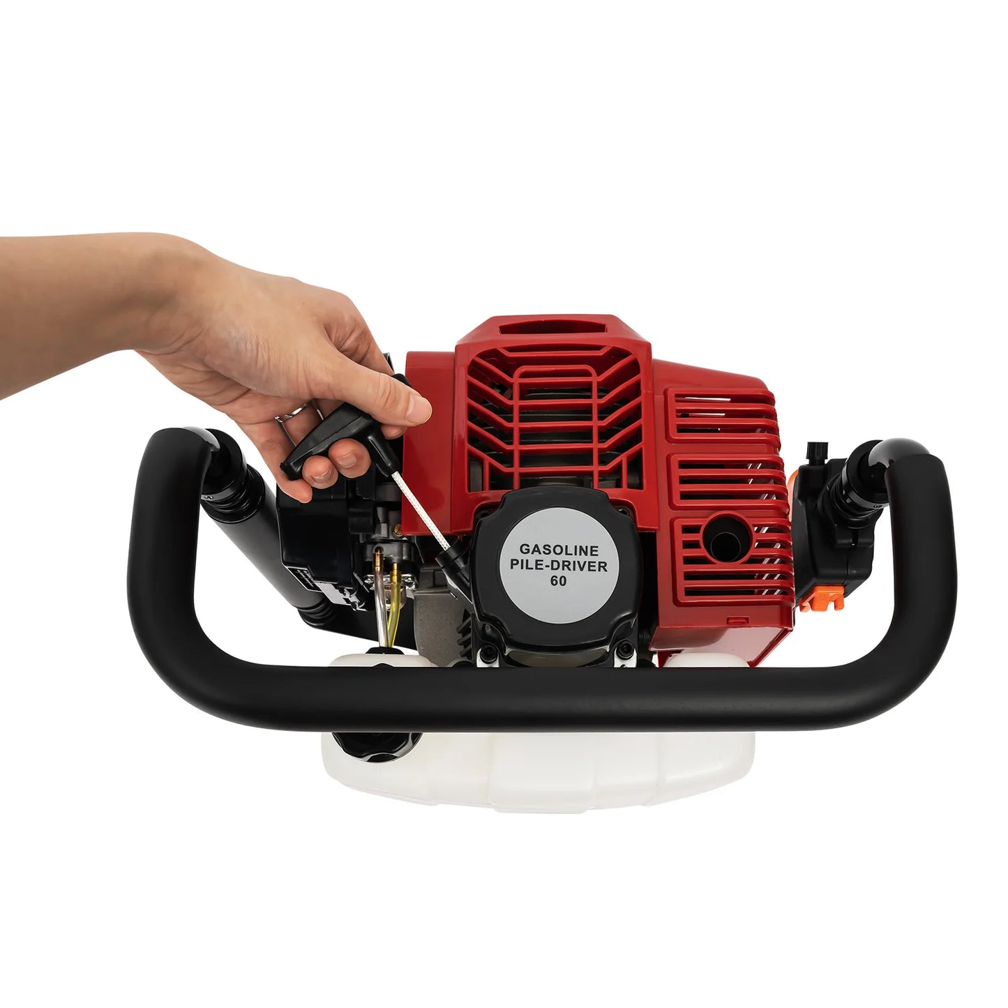 52cc Two-stroke Pile Driver with Anti-slip Handle Gardening Tool for Star Pickets and Pipe Driving