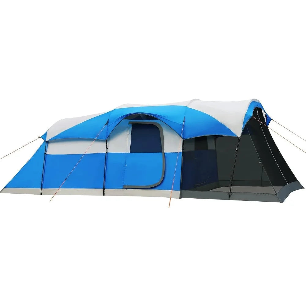 6 Person Family Camping Tent with Room, Water Resistant Big Tunnel Tent with Rainfly,  Family Tent for Outdoor Camping  Tents