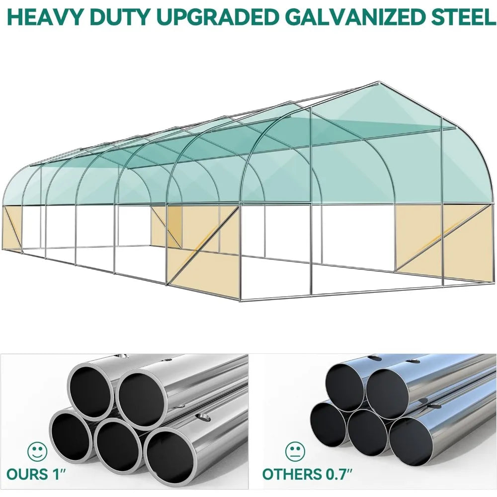 30x10x6.5ft Greenhouse Large Heavy Duty Outdoor Greenhouses Walk in Tunnel Green House