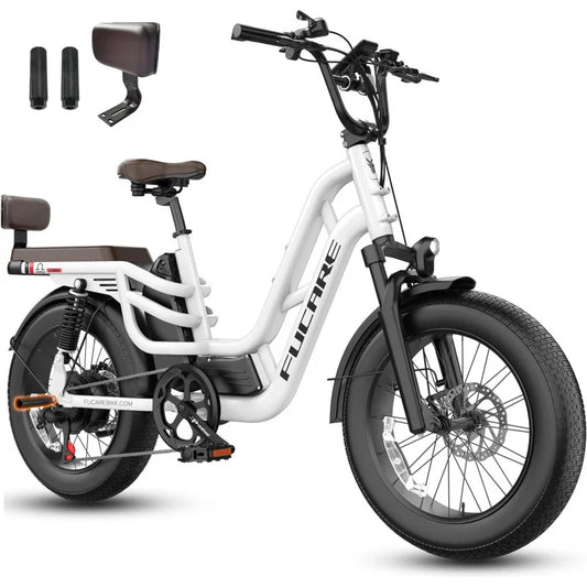 QFucare Libra 1200W Peak Electric Bike for Adults 32MPH 48V 20Ah (Rated 19.2AH) LG Battery EBike, Full Suspension 20"×4.0#34