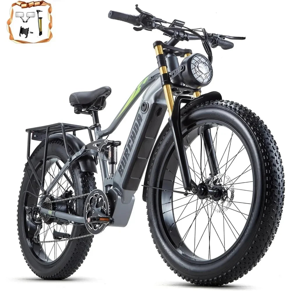 Electric Bike for Adult 1000W 48V30AH/20Ah Removable Battery,118 Miles Long Range Off Road Beach Mountain Electric Bicycle