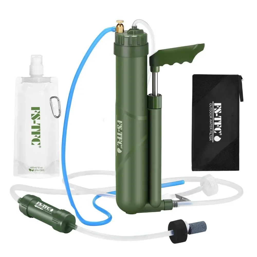 Portable Reverse Osmosis Water Filtration System,Water Purification Survival Gear for Hiking, Camping, Travel