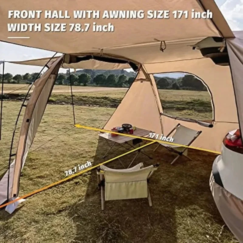 KAMPKEEPER SUV Car Tent, Tailgate Shade Awning Tent for Camping, Vehicle SUV Tent Car Camping Tents for Outdoors