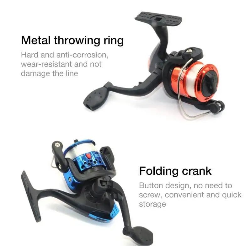 Kids Fishing Rod Portable Anti-slip Kids Fishing Pole Set Fishing Pole With Bait Box Handbag And Fishing Wheel For Kids