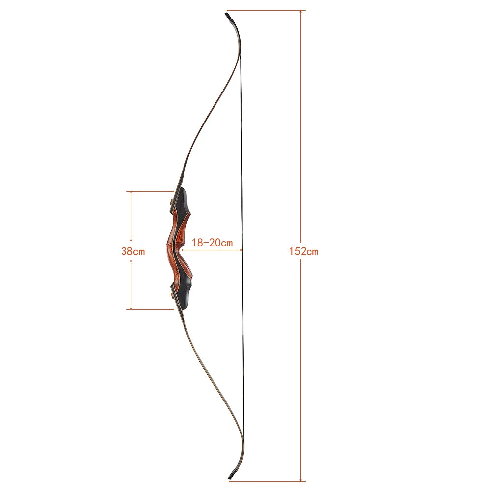 Toparchery Recurve Bow American Hunting Bow Take-down Bow Hunting for Right-handed Adult 30-50Ibs