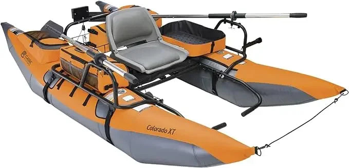 QuickPak K5 24 Gauge PVC Polyester 1 Person Inflatable Kayak w/Hand Pump, Paddle, Double Lock Valves and Easy To Carry