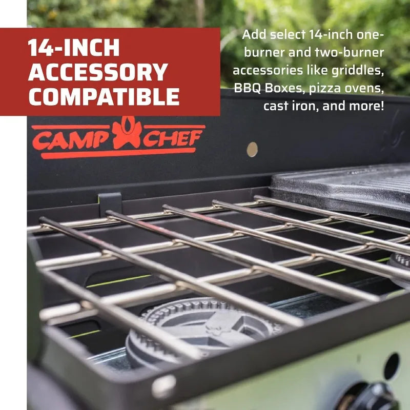 Camp Chef Expedition Two-Burner Stove - Portable Camping Cook Stove for Outdoor Cooking